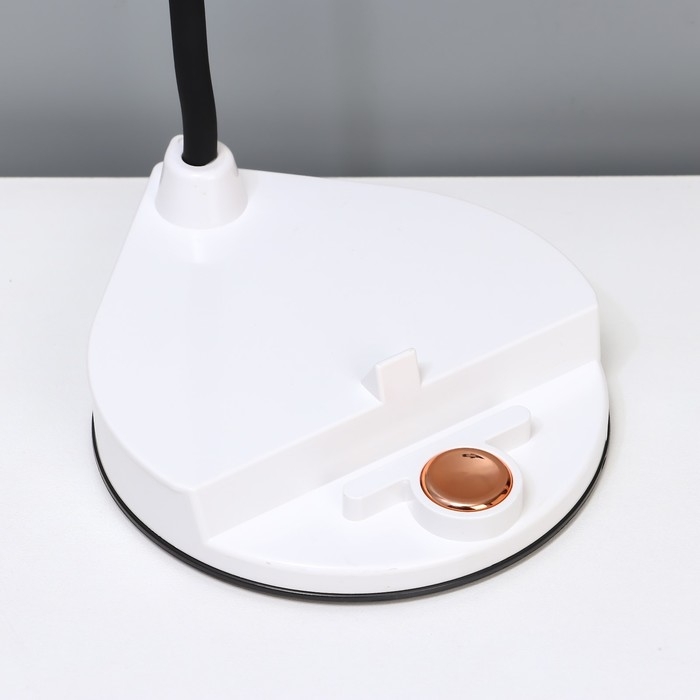 Настольная лампа Настольная лампа "Парасоль" LED, от USB/АКБ 6 Вт сенсор 3000-6000 белый 14х10х37 см RISALUX 1006342