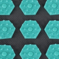 Ипликатор-коврик, основа текстиль, 70 модулей, 32 × 26 см, цвет тёмно-серый/бирюзовый Ипликатор-коврик, основа текстиль, 70 модулей, 32 × 26 см, цвет тёмно-серый/бирюзовый