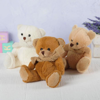 Мягкая игрушка &laquo;Мишка&raquo;, в вязаном шарфике, цвета МИКС