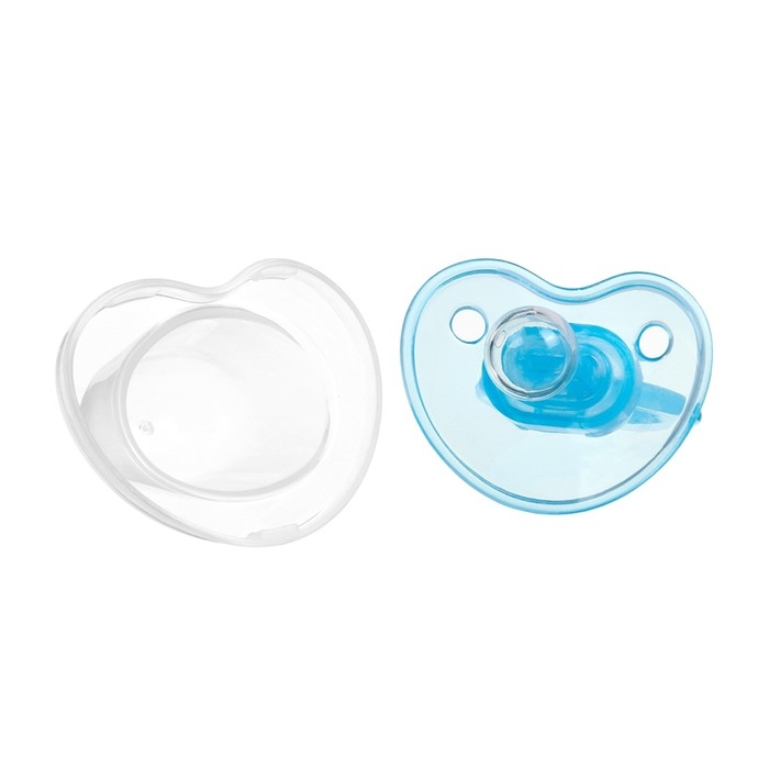 Соска - пустышка силиконовая классическая, от 0 мес., с колпачком, цвет голубой Соска - пустышка силиконовая классическая, от 0 мес., с колпачком, цвет голубой