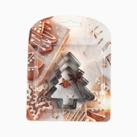 Набор в мешочке Этель Xmas cooking : полотенце 40х70 см, формочки для запекания - 3 шт.