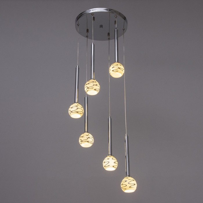 Светильник "Жаннетт" 6х3Вт G4 Хром 30х30х180см