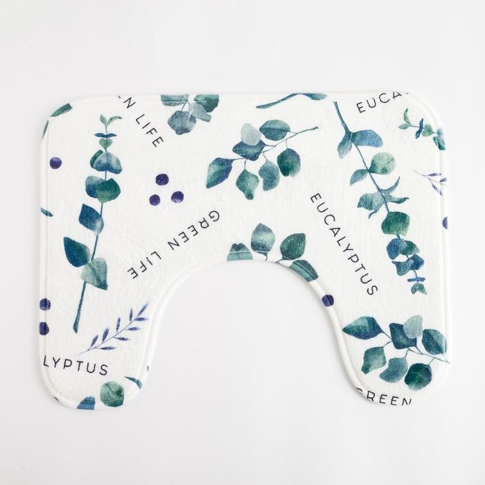 Коврик для ванной Этель Коврик для ванной Этель"Эвкалипт", 50х40 см, велюр