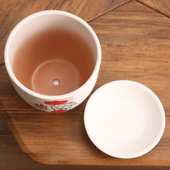 Горшок цветочный "Девушка в красном" 3,5 л