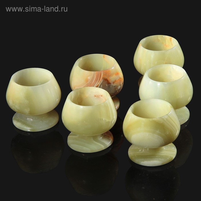 Набор рюмок &laquo;Грация&raquo;, 6 шт 5х5 см, оникс