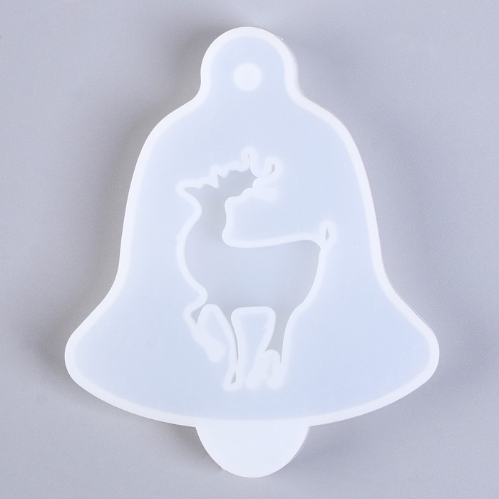 Форма силиконовая универсальная, подвеска «Колокольчик с оленем» Форма силиконовая универсальная, подвеска «Колокольчик с оленем»