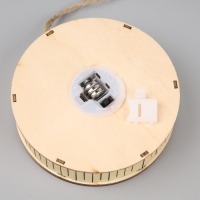 Ёлочная игрушка «С новым годом», от батареек, свечение тёплое белое Ёлочная игрушка «С новым годом», от батареек, свечение тёплое белое