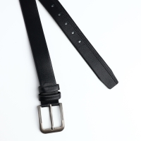 Ремень мужской, ширина 4 см, пряжка металл, цвет чёрный