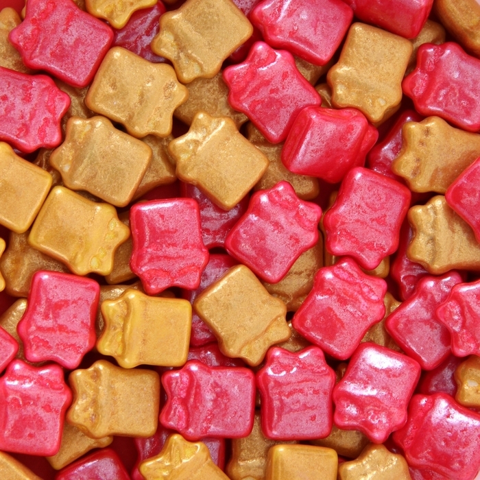 Новый год. Кондитерская посыпка &laquo;Подарок&raquo; красно-золотая, 20 г