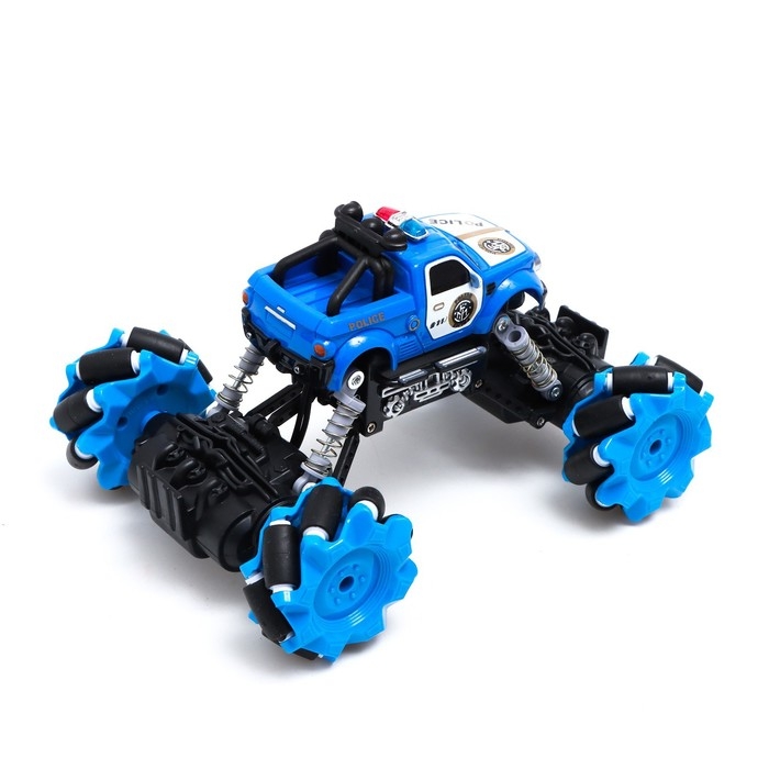 Джип радиоуправляемый &laquo;Полиция&raquo;, 4WD, дрифт, работает от аккумулятора, цвет синий