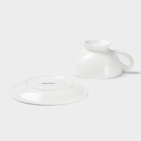 Чайная пара фарфоровая Magistro &laquo;Бланш&raquo;, 2 предмета: чашка 250 мл, блюдце d=15,5 см, цвет белый