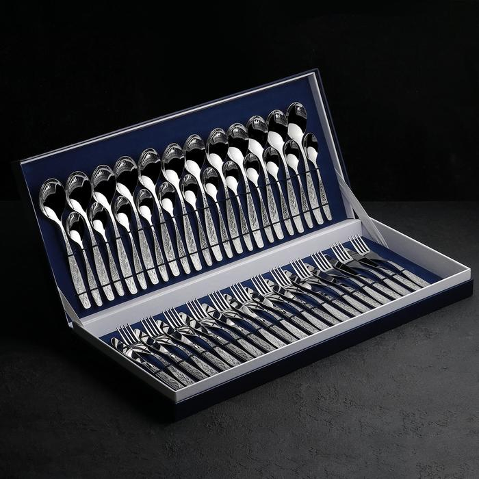 Набор столовый «Уралочка», 48 предметов, толщина 2 мм, декоративная коробка Набор столовый «Уралочка», 48 предметов, толщина 2 мм, декоративная коробка