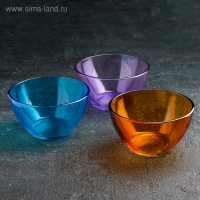 Набор салатников &laquo;Радуга&raquo;, 250 мл, 3 шт, цвет МИКС