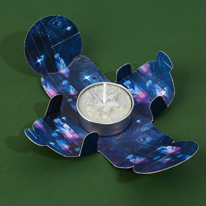 Свеча новогодняя чайная «Новый год: Праздничная», без аромата, d = 4 см Свеча новогодняя чайная «Новый год: Праздничная», без аромата, d = 4 см