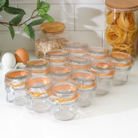 Банка стеклянная для сыпучих продуктов Optima, 240 мл, с бугельным замком Банка стеклянная для сыпучих продуктов Optima, 240 мл, с бугельным замком