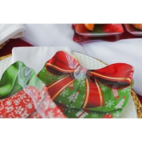 Блюдо стеклянное сервировочное Доляна &laquo;Подарок. Счастливого Нового года&raquo;, 15,1&times;17,3 см