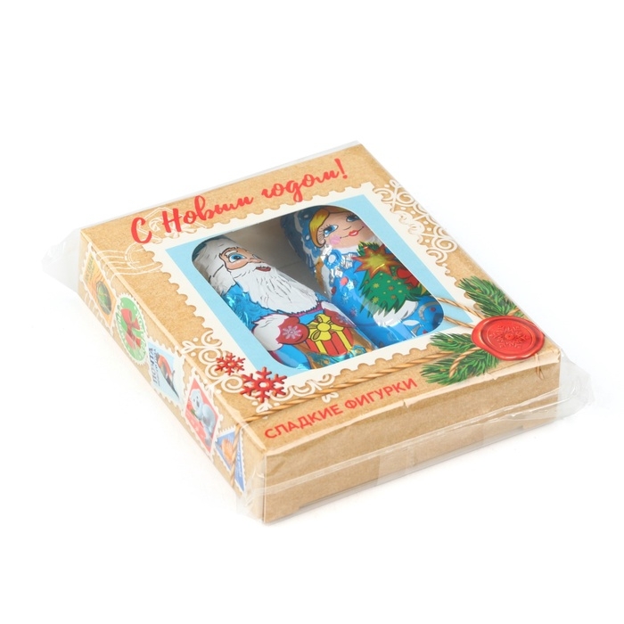 Шоколадные фигурки новогодние «Дед Мороз и Снегурка» Шоколадные фигурки новогодние «Дед Мороз и Снегурка»