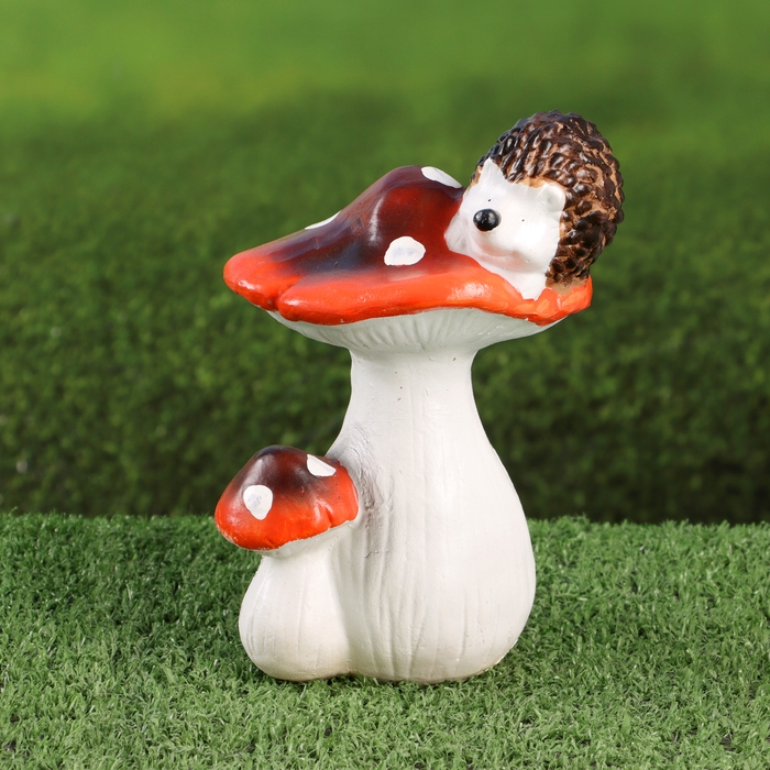 Садовая фигура Садовая фигура "Ежик на грибочке" 10х11х21см