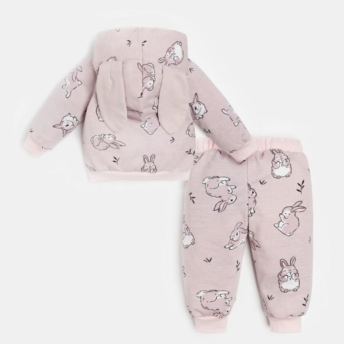 Комплект: толстовка и брюки Крошка Я &laquo;Зайчик&raquo; рост 62-68 см