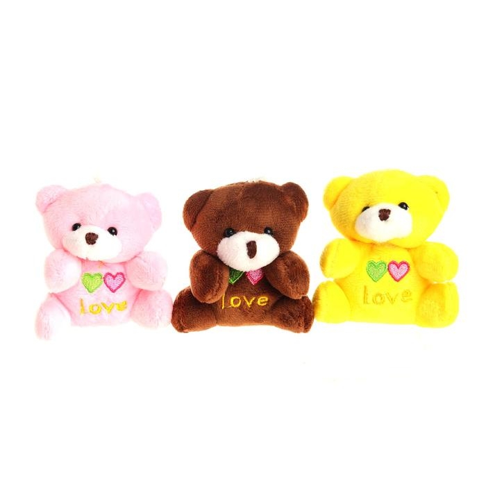 Мягкая игрушка &laquo;Мишка&raquo; на брелоке, цвета МИКС