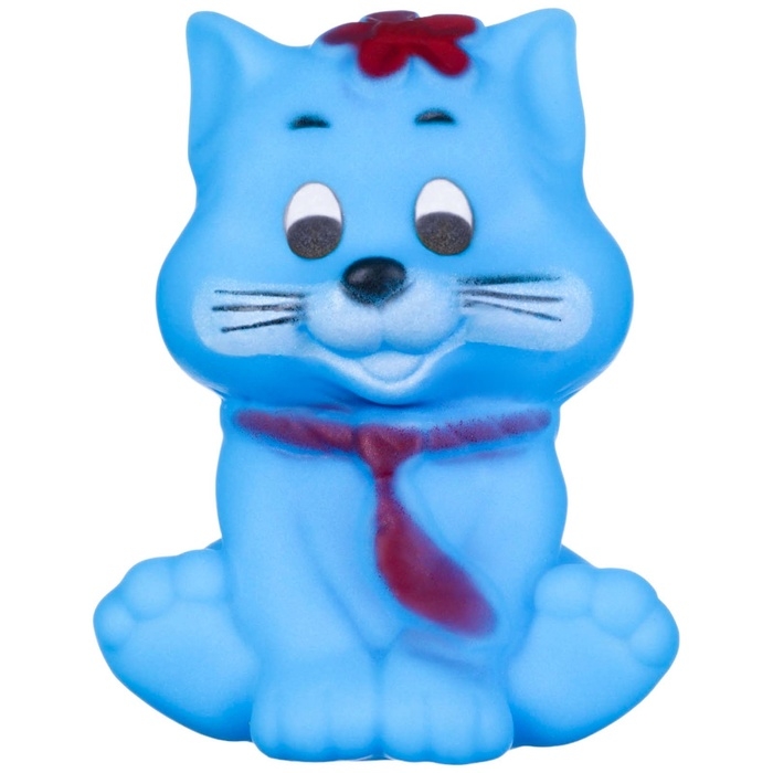 Резиновая игрушка для ванны &laquo;Котик&raquo;, с пищалкой, 1 шт, цвет МИКС, Крошка Я