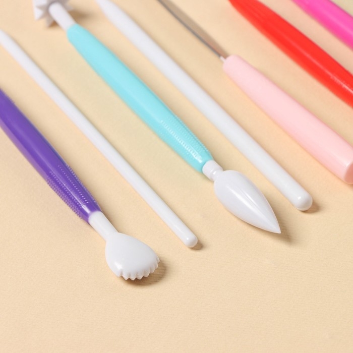 Набор для моделирования кондитерских украшений Доляна, 10 шт, цвет МИКС Набор для моделирования кондитерских украшений Доляна, 10 шт, цвет МИКС