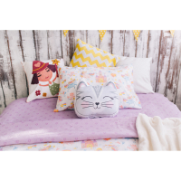 Подушка декоративная Крошка Я &laquo;Киса&raquo;, 35х32 см, велюр, 250гр/м2