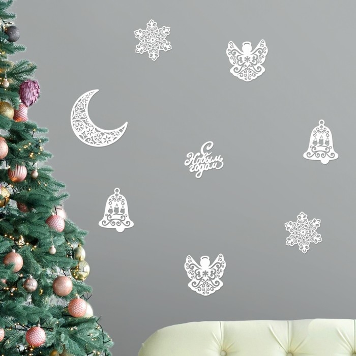 Набор новогодних плакатов &laquo;Ангельский&raquo;, 8 предметов