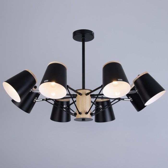Люстра "Ирвина" 8хЕ27 40Вт черный 85х85х50см