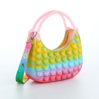 Сумка детская для девочки на молнии &laquo;Выбражулька&raquo;, pop it, цвет розовый/сиреневый/малиновый