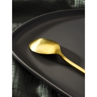 Ложка столовая из нержавеющей стали Magistro &laquo;Оску стандарт&raquo;, длина 19,5 см, цвет золотой