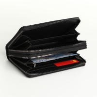 Портмоне-клатч мужское на молнии, цвет чёрный Портмоне-клатч мужское на молнии, цвет чёрный