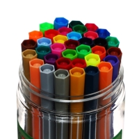 Фломастеры 36 цветов "Утка в очках", в пластиковом пенале, МИКС