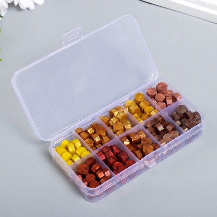 Набор сургуча Набор сургуча "Оттенки золотого" перламутр 10 цветов 12,7х6,5х2 см