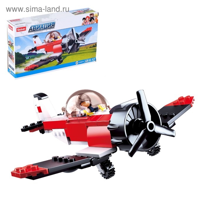 Конструктор &laquo;Авиация: Самолёт&raquo;, 128 деталей