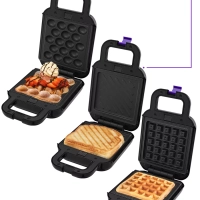 Вафельница электрическая для венских вафель КТ-3609 (3 в 1) Вафельница электрическая для венских вафель КТ-3609 (3 в 1)