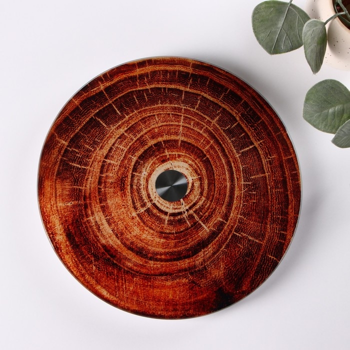 Подставка стеклянная для торта вращающаяся Доляна «Дерево», d=24 см Подставка стеклянная для торта вращающаяся Доляна «Дерево», d=24 см