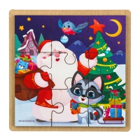 Дервянные пазлы на новый год «Дедушка Мороз» Дервянные пазлы на новый год «Дедушка Мороз»