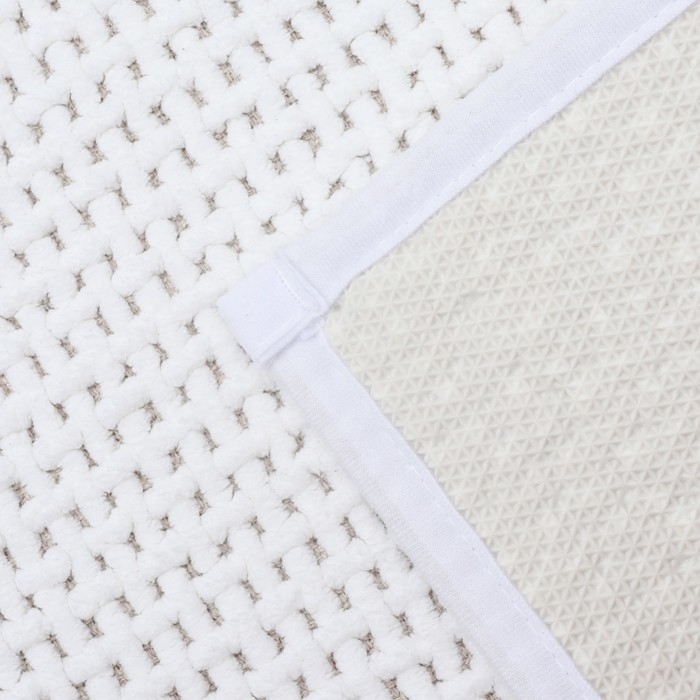 Коврик для ванной и туалета SAVANNA, полиэстер, 80&times;50 см, цвет молочный