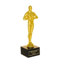 Кубок наградная фигура «Золотой босс», оскар, пластик, подставка камень, 18 х 6 см Кубок наградная фигура «Золотой босс», оскар, пластик, подставка камень, 18 х 6 см