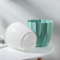 Кашпо для цветов со вставкой &laquo;Флюте&raquo;, 3 л, цвет нефрит