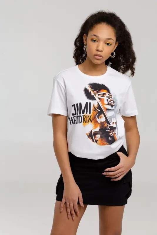 Футболка &laquo;Меламед. Jimi Hendrix&raquo;, белая, размер S