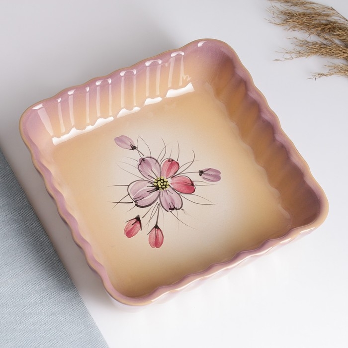 Емкость для запекания Емкость для запекания "Волна квадратная" 1,5л / 6,5х23х23см, нежность