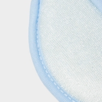 Мочалка варежка детская Доляна &laquo;Мишка&raquo;, для купания, 16 см, голубая