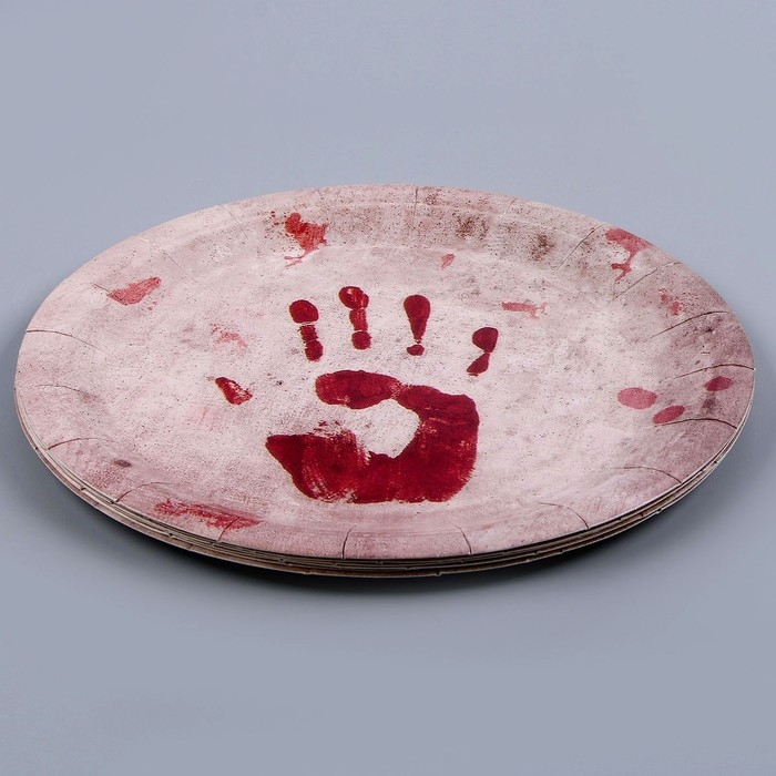 Тарелка бумажная &laquo;Счастливого хэллоуина&raquo;, в наборе 6 шт.