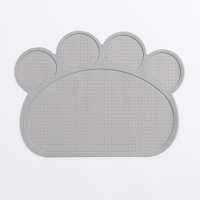 Коврик силиконовый под миску, 40 х 30 см, серый Коврик силиконовый под миску, 40 х 30 см, серый