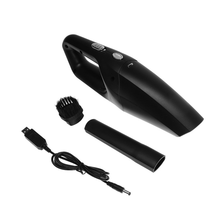 Пылесос автомобильный, беспроводной, 2 насадки, 120 Вт, 12 В, черный Пылесос автомобильный, беспроводной, 2 насадки, 120 Вт, 12 В, черный