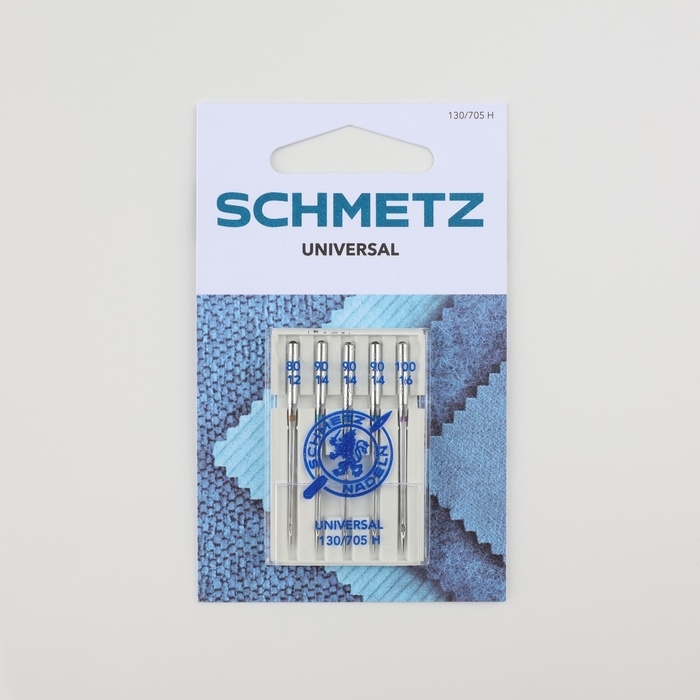 Иглы для бытовых швейных машин, универсальные, №80-100, 5 шт Иглы для бытовых швейных машин, универсальные, №80-100, 5 шт