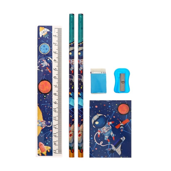 Набор настольный канцелярский, 6 предметов, Calligrata Набор настольный канцелярский, 6 предметов, Calligrata "Космос"