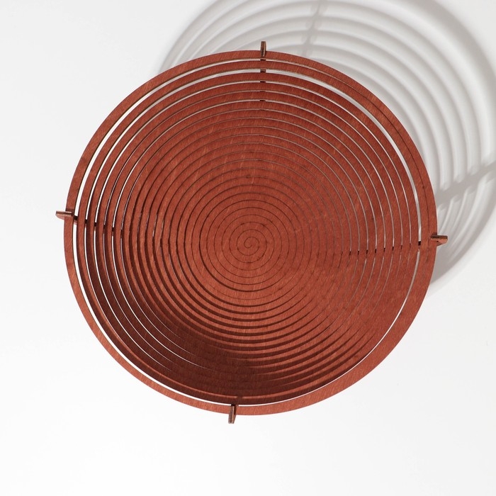 Фруктовница деревянная Доляна, 26 см, цвет мокко Фруктовница деревянная Доляна, 26 см, цвет мокко